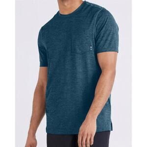 Saxx Droptemp All Day Cooling Pocket Tee Sz XXL Blue Short Sleeve Great Cond!